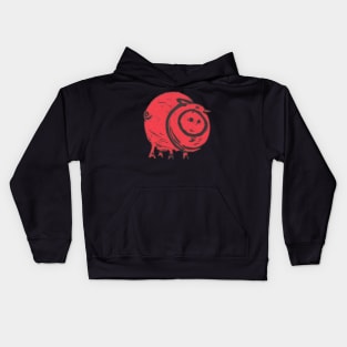 Pig, A Big, Fat, Red Pig, what's not to love about piggies?! Kids Hoodie